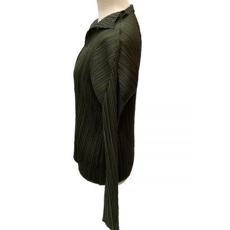  ISSEY MIYAKE イッセイミヤケ PLEATS PLEASE 変形 カットソー SIZE 3 PP23JJ161 グリーン