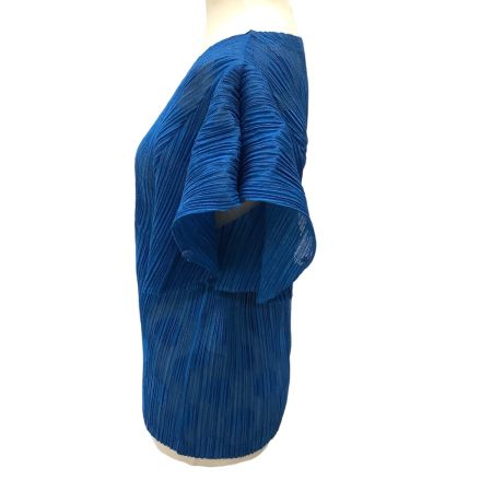 ISSEY MIYAKE イッセイミヤケ PLEATS PLEASE 変形 カットソー SIZE 4 水玉 変形 ブルー