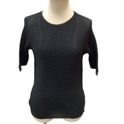 ♪♪ ISSEY MIYAKE(Ｔ) PLEATS PLEASE ワッフルカットソー SIZE 3 PP01FK914 ブラック Bランク