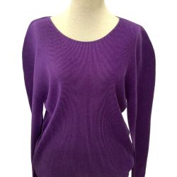 ♪♪ ISSEY MIYAKE イッセイミヤケ PLEATS PLEASE カットソー SIZE 3 PP19-JK314 パープル Bランク