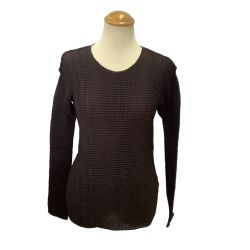 ♪♪ ISSEY MIYAKE イッセイミヤケ カットソー ワッフルプリーツ SIZE M IM71-FJ506 ダークブラウン Bランク