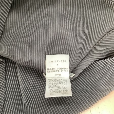 ISSEY MIYAKE イッセイミヤケ 変形 タートルネックカットソー プリーツ SIZE 2 IM12FJ515 グレー