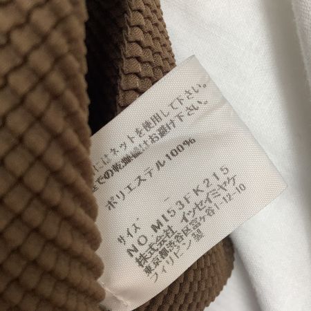  ISSEY MIYAKE me イッセイミヤケ 変形 カットソー フリンジ ワッフルプリーツ MI53FK215 ブラウン