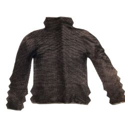 ♪♪ ISSEY MIYAKE me イッセイミヤケ 変形 ギザギザカットソー SIZE Free MI23FJ671 ゴールド×ブラック Bランク