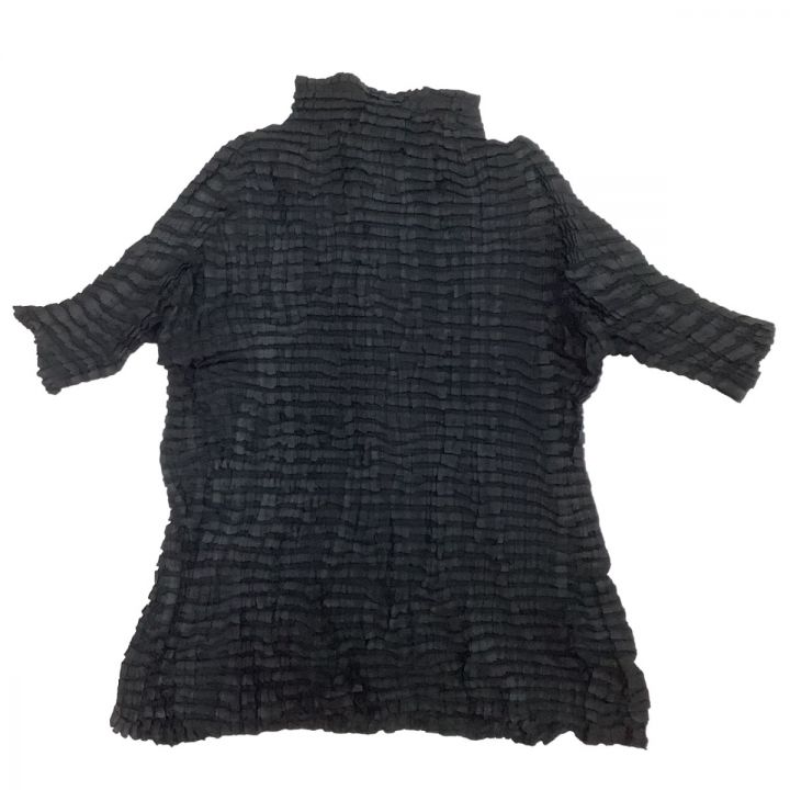 ISSEY MIYAKE イッセイミヤケ カットソー シワ加工 ランダムプリーツ SIZE M IM02FJ915  ブラック｜中古｜なんでもリサイクルビッグバン