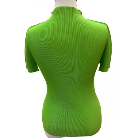 ISSEY MIYAKE イッセイミヤケ PLEATS PLEASE カットソー SIZE 3 PP21-FK104 黄緑
