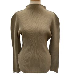 ♪♪ ISSEY MIYAKE イッセイミヤケ PLEATS PLEASE カットソー SIZE 3 PP19-JK315 ブラウン Bランク