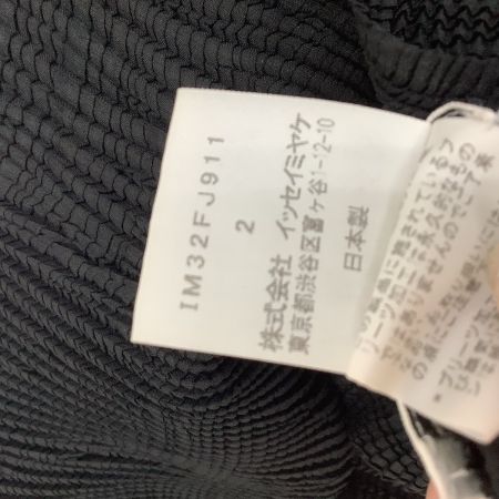  ISSEY MIYAKE イッセイミヤケ カットソー 波 ワッフル シフォン プリーツ SIZE 3 IM32FJ911 ブラック