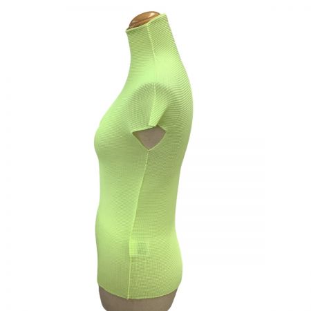  ISSEY MIYAKE(Ｔ) イッセイミヤケ カットソー ワッフルプリーツ 蛍光色 SIZE M MM02FT322 イエロー