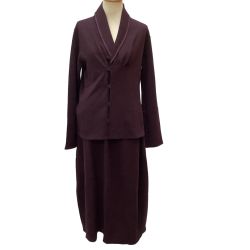 ♪♪ JURGEN LEHL ヨーガンレール レディース セットアップ ジャケット スカート SIZE M パープル Bランク