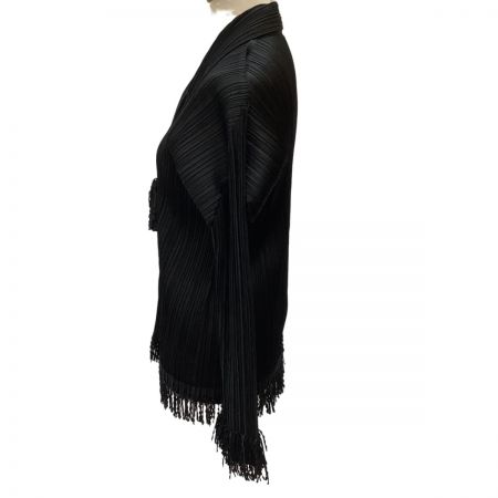  ISSEY MIYAKE イッセイミヤケ PLEATS PLEASE 変形シャツ カーディガン PP43-J0743 ブラック