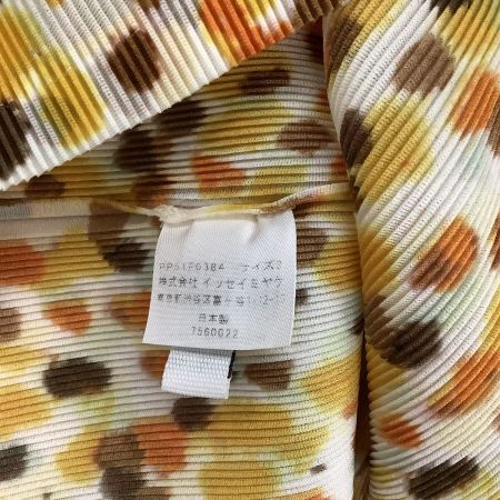 ISSEY MIYAKE イッセイミヤケ PLEATS PLEASE  カーディガン ドット SIZE 2 PP51F0384 イエロー