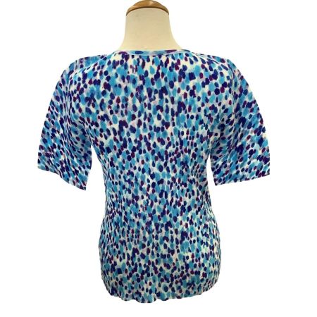 ISSEY MIYAKE イッセイミヤケ PLEATS PLEASE  カーディガン ドット SIZE 3 PP51-F0384 ブルー