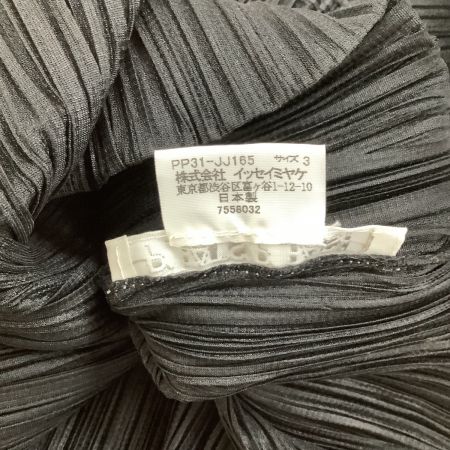  ISSEY MIYAKE イッセイミヤケ PLEATS PLEASE シャツ SIZE 3 PP31-JJ165 ブラック
