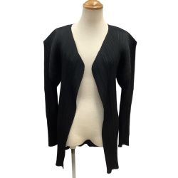 ♪♪ ISSEY MIYAKE イッセイミヤケ PLEATS PLEASE カーディガン SIZE 3 PP05-JO001 ブラック Bランク