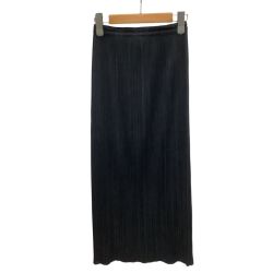 ♪♪ ISSEY MIYAKE イッセイミヤケ PLEATS PLEASE ロングスカート SIZE 3 PP05-JG001 ブラック Bランク