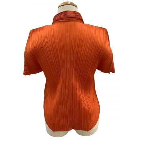  ISSEY MIYAKE イッセイミヤケ PLEATS PLEASE 変形 シャツ SIZE 3 PP33-JJ623 オレンジ