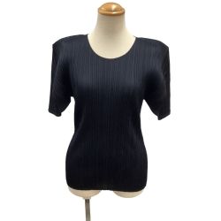 ♪♪ ISSEY MIYAKE イッセイミヤケ PLEATS PLEASE カットソー SIZE 3 PP05-JK004 ネイビー Bランク
