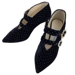 JIMMY CHOO ジミーチュウ レディース ブーティー ショートブーツ SIZE 36 ブラック Bランク