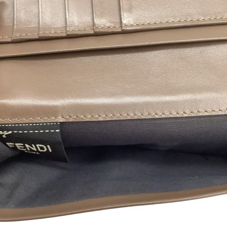 FENDI フェンディ 長財布 マイクロFF柄 ブラウン