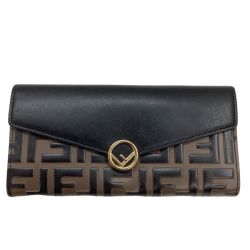 FENDI 長財布 ズッカ コンチネンタル ベージュ Bランク