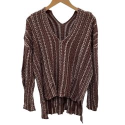 mamekurogouchi マメクロゴウチ レディース カットソー　SIZE 1 エスニック柄 ブラウン Bランク