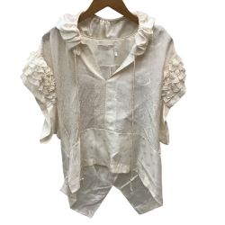 ♪♪ Chloe クロエ レディース　カットソー シルク100% 総柄 刺繍 SIZE 36 ホワイト Bランク