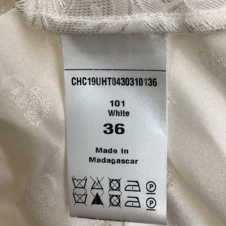  Chloe クロエ レディース　カットソー シルク100% 総柄 刺繍 SIZE 36 ホワイト