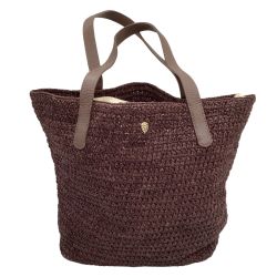 helen kaminski ヘレンカミンスキー レディース ハンドバッグ かごバッグ 焦げ茶 Bランク