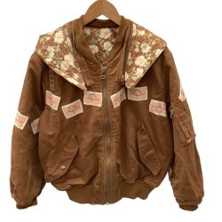 PINK HOUSE ピンクハウス レディース 激レア ブルゾン ワッペン 花柄 ブラウン Bランク