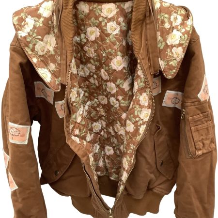 PINK HOUSE ピンクハウス レディース 激レア ブルゾン ワッペン 花柄 ブラウン