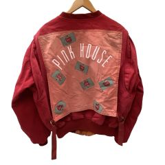 PINK HOUSE ピンクハウス レディース ブルゾン 激レア ワッペン  レッド Cランク