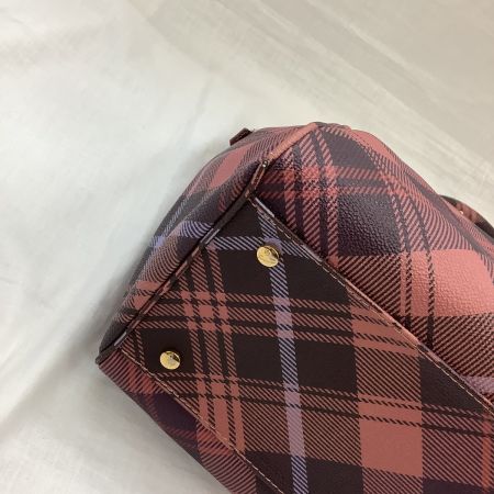  Vivienne Westwood ヴィヴィアン・ウエストウッド レディース ボストンバッグ チェック ピンク