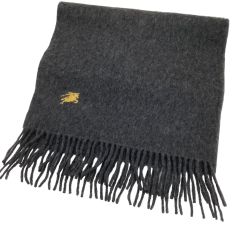 ♪♪ BURBERRY LONDON バーバリーロンドン マフラー カシミヤ100% グレー Bランク