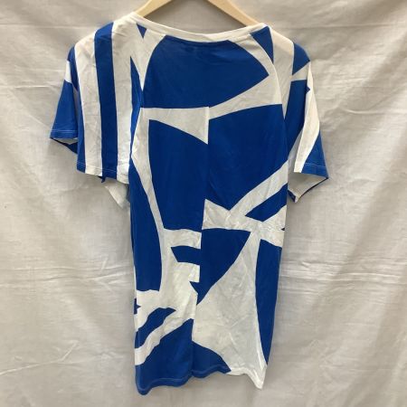 adidas アディダス レディース セットアップ Tシャツ パンツ アシンメトリー SIZE L ホワイト×ブルー