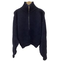 ♪♪ Oldderby knitwear オールダービーニットウェア レディース ニットパーカー  SIZE M ネイビー Bランク