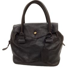 GENTEN ゲンテン レディース ハンドバッグ レザー  焦げ茶 Bランク