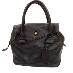 GENTEN ゲンテン レディース ハンドバッグ レザー  焦げ茶 Bランク