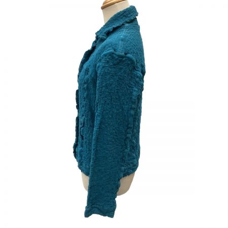  ISSEY MIYAKE イッセイミヤケ Me ミー レディース ジャケット SIZE Free MI84FC421 エメラルドグリーン