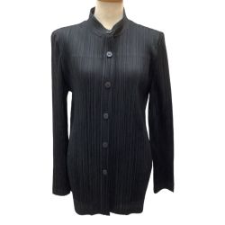 ♪♪ ISSEY MIYAKE イッセイミヤケ PLEATS PLEASE ジャケット シャツ SIZE 3 PP53-JD422 ブラック Bランク