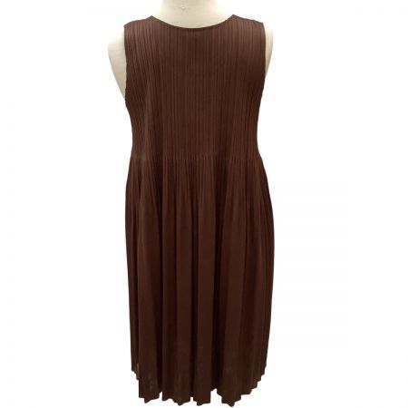  ISSEY MIYAKE イッセイミヤケ PLEATS PLEASE ワンピース 消しプリーツ PP03-JT187 ブラウン