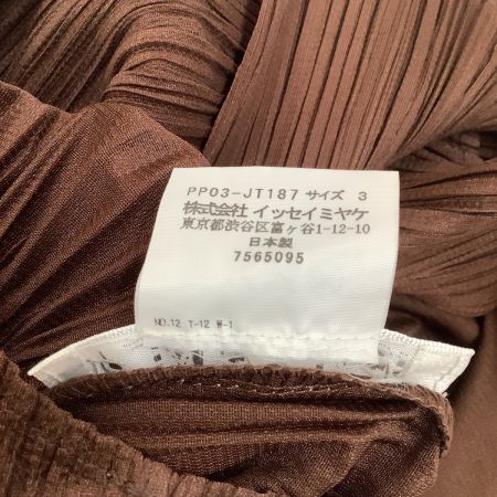  ISSEY MIYAKE イッセイミヤケ PLEATS PLEASE ワンピース 消しプリーツ PP03-JT187 ブラウン