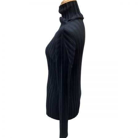  ISSEY MIYAKE イッセイミヤケ PLEATS PLEASE タートルネックカットソー  PP91-FK363 ネイビー