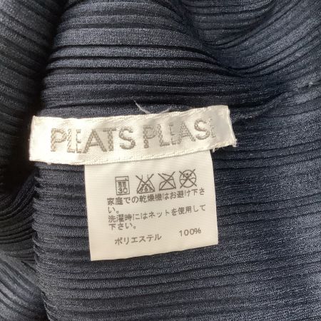  ISSEY MIYAKE イッセイミヤケ PLEATS PLEASE タートルネックカットソー  PP91-FK363 ネイビー