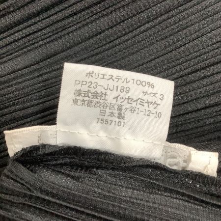 ISSEY MIYAKE イッセイミヤケ PLEATS PLEASE シャツ SIZE 3 PP23-JJ189 ブラック ｜中古｜なんでもリサイクルビッグバン