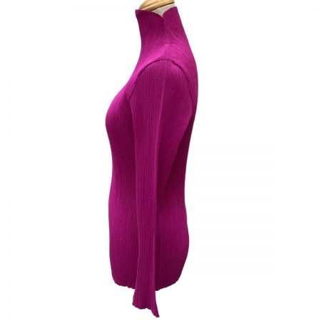  ISSEY MIYAKE イッセイミヤケ プリーツ タートルネックカットソー SIZE M IM94-FJ907 ショッキングピンク