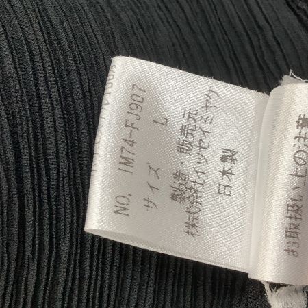  ISSEY MIYAKE イッセイミヤケ プリーツ タートルネックカットソー SIZE L IM74-FJ907 ブラック