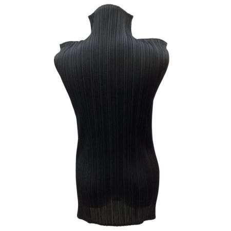  ISSEY MIYAKE イッセイミヤケ PLEATS PLEASE ノースリーブカットソー  PP64-JK603 ブラック