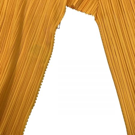  ISSEY MIYAKE イッセイミヤケ PLEATS PLEASE フリルライン  カットソー PP41-JK122 イエロー