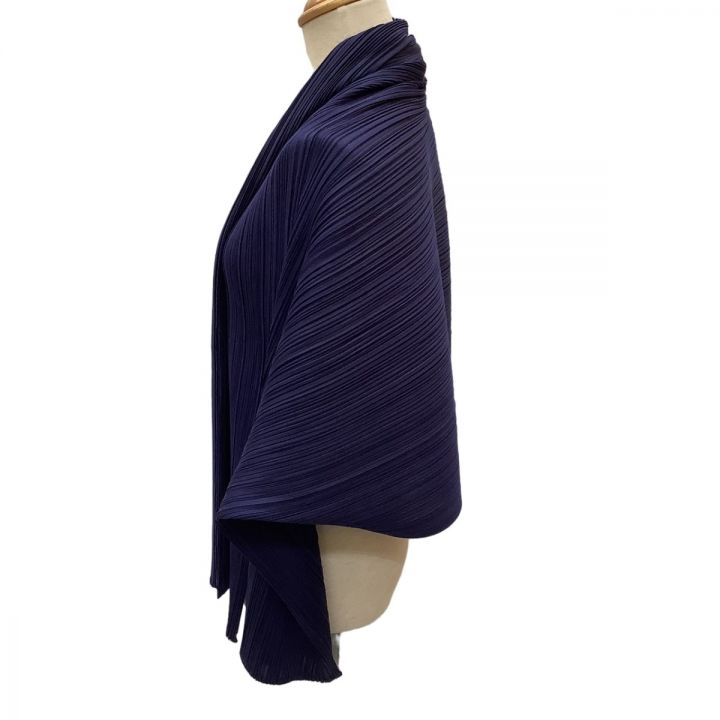 ISSEY MIYAKE イッセイミヤケ PLEATS PLEASE 横プリーツ ボレロ カーディガン PP63-JO512  パープル｜中古｜なんでもリサイクルビッグバン